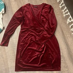 Velvet dress. 42” bust with stretch.  38” length from shoulder to hem